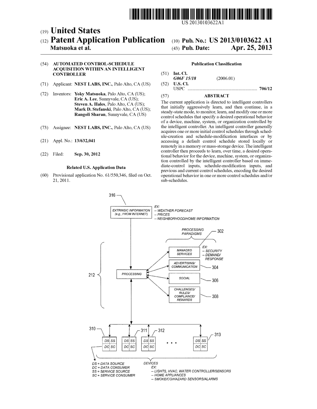 AUTOMATED CONTROL-SCHEDULE ACQUISITION WITHIN AN INTELLIGENT CONTROLLER - diagram, schematic, and image 01