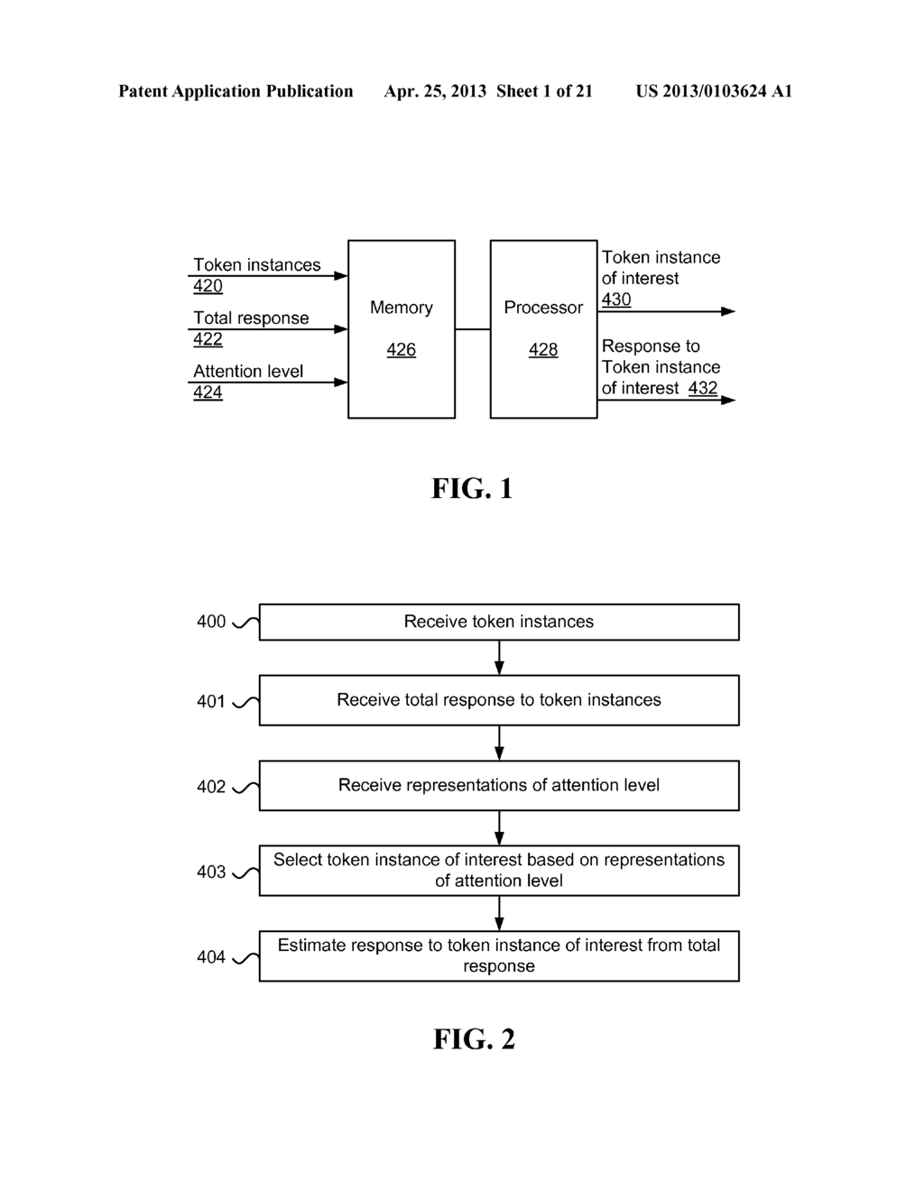 Method and system for estimating response to token instance of interest - diagram, schematic, and image 02