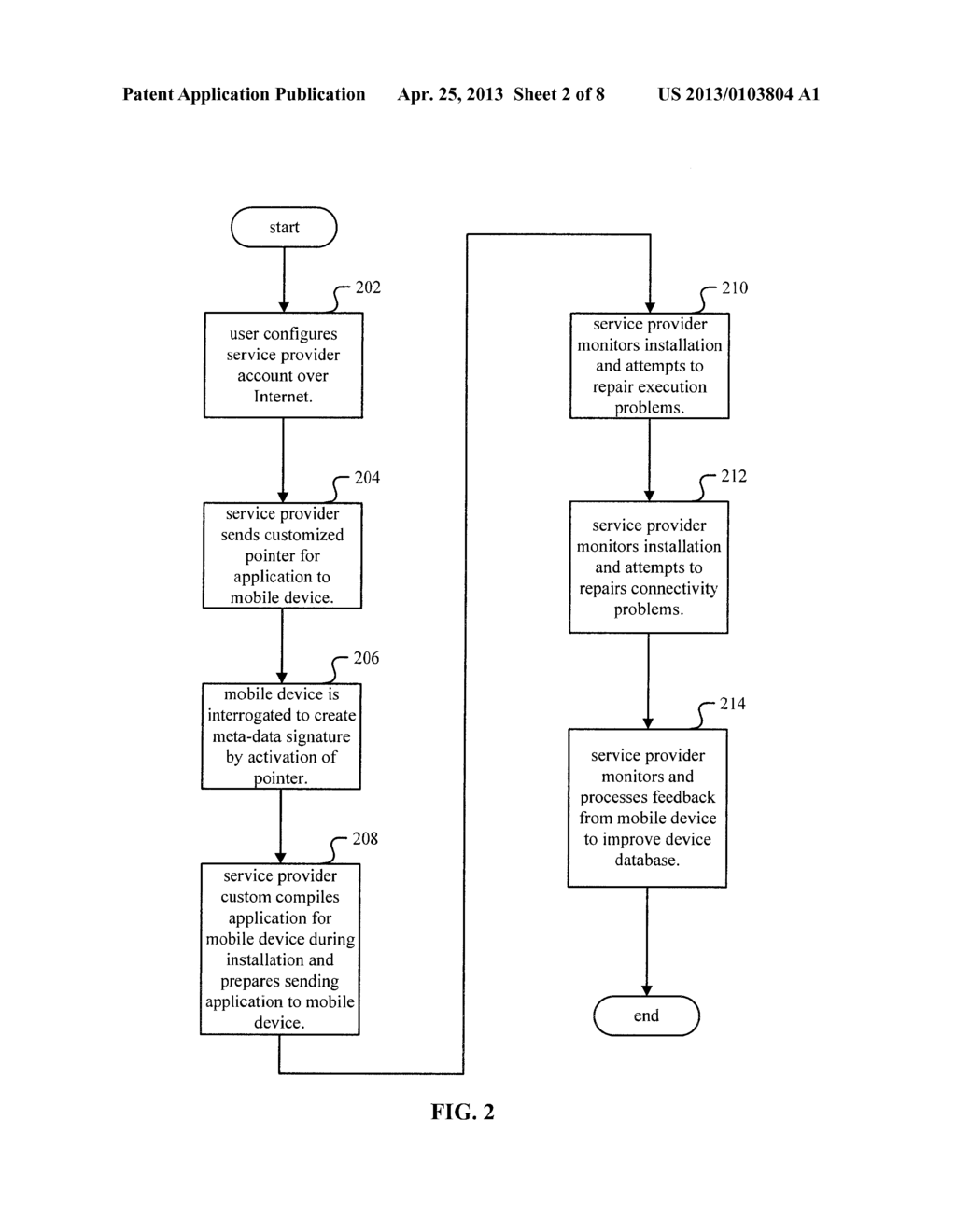 Delivering a Customized Service to a Mobile Device Using a Link - diagram, schematic, and image 03