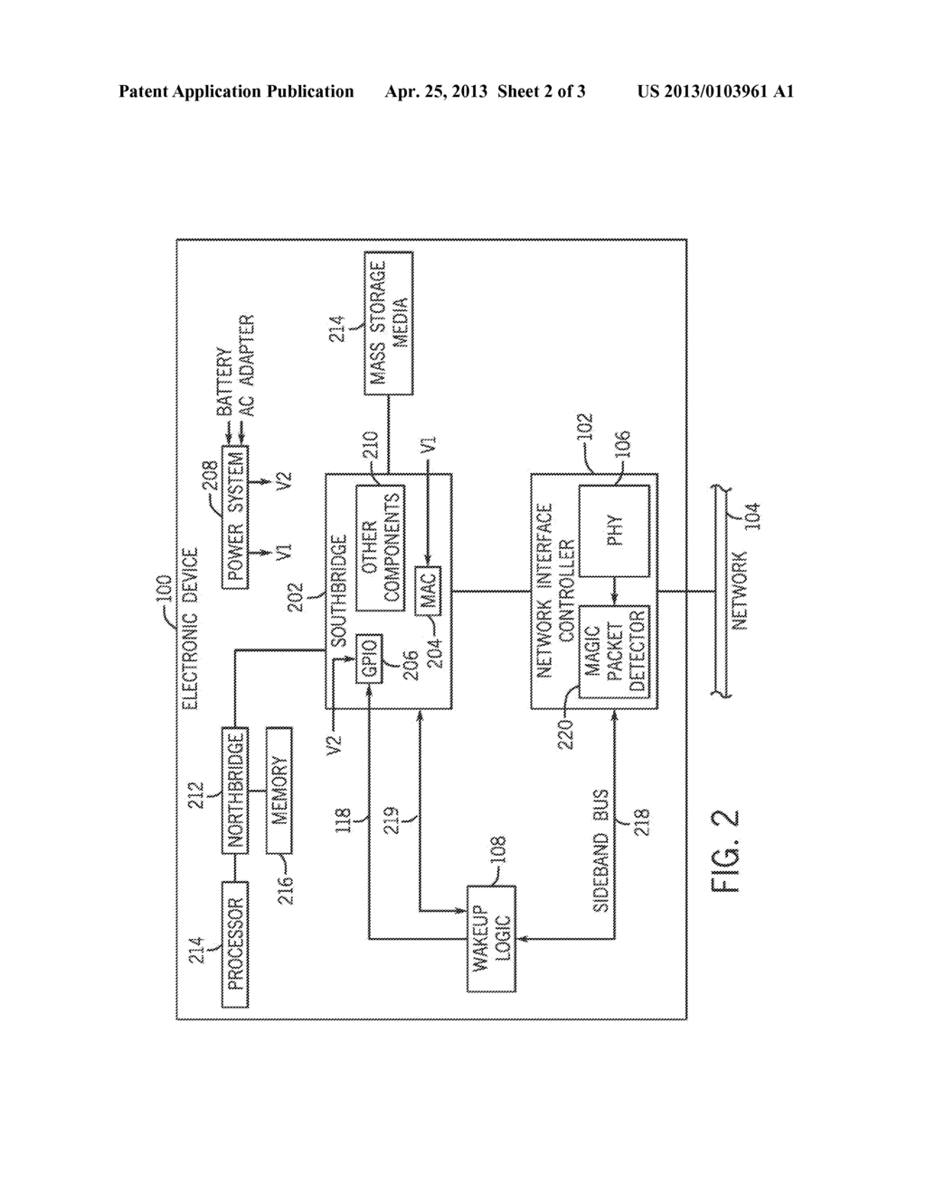 Providing Wakeup Logic To Awaken An Electronic Device From A Lower Power     Mode - diagram, schematic, and image 03