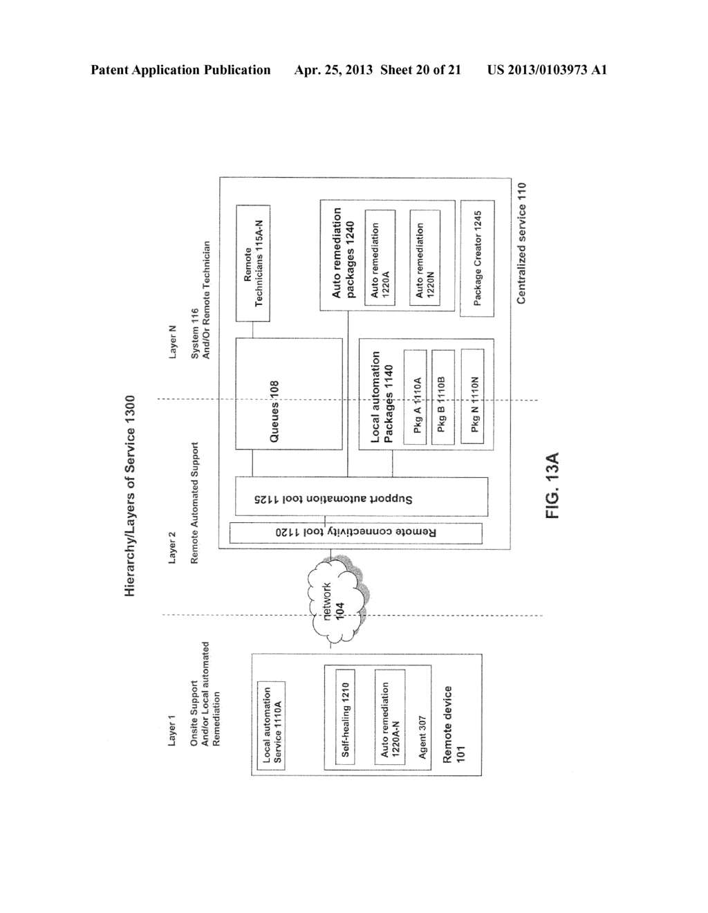 SYSTEMS AND METHODS FOR PROVIDING HIERARCHY OF SUPPORT SERVICES VIA     DESKTOP AND CENTRALIZED SERVICE - diagram, schematic, and image 21