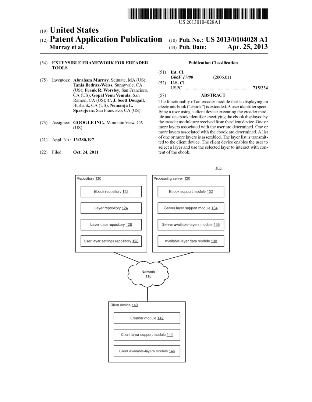 Extensible Framework for Ereader Tools - diagram, schematic, and image 01