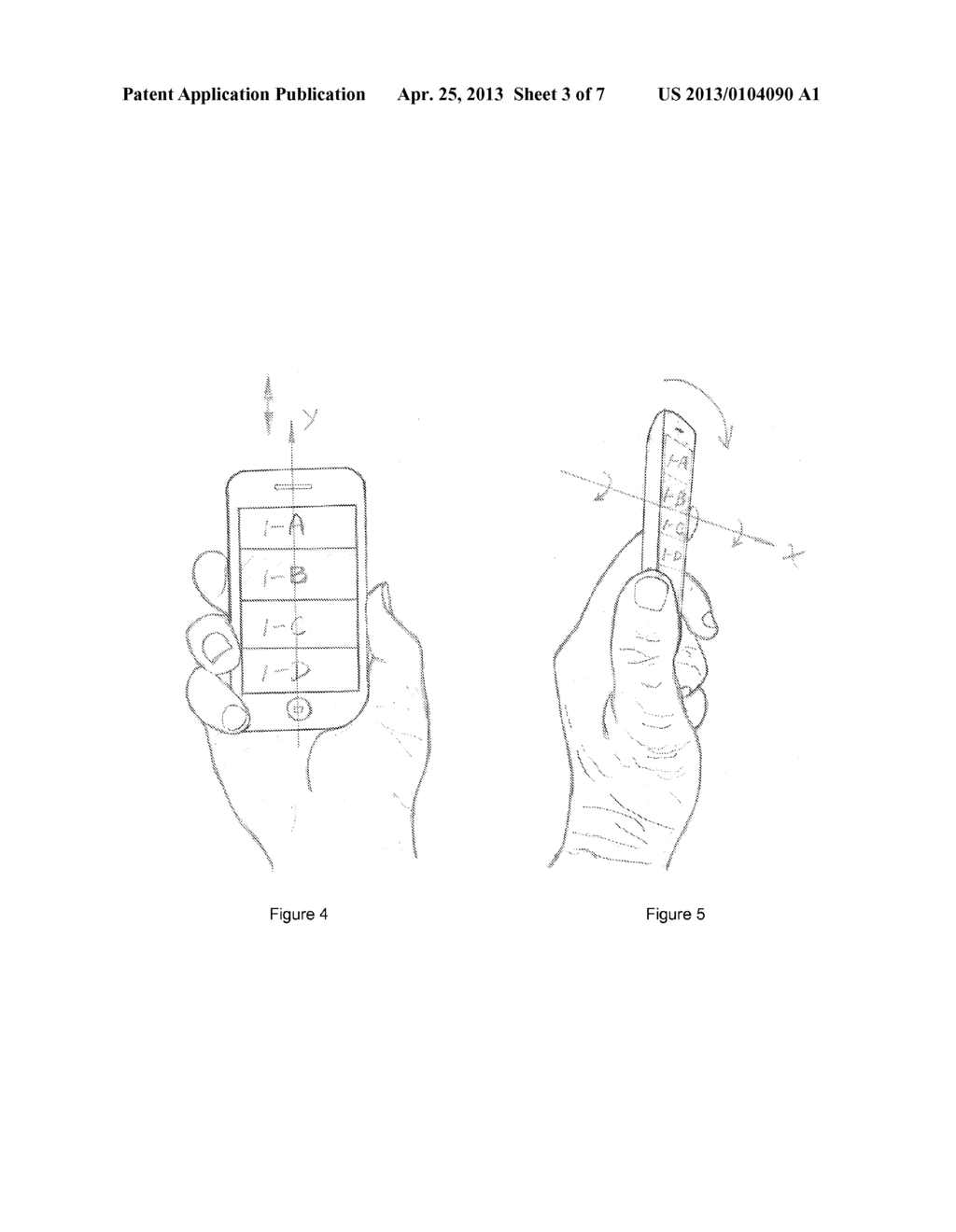 DEVICE AND METHOD FOR SELECTION OF OPTIONS BY MOTION GESTURES - diagram, schematic, and image 04