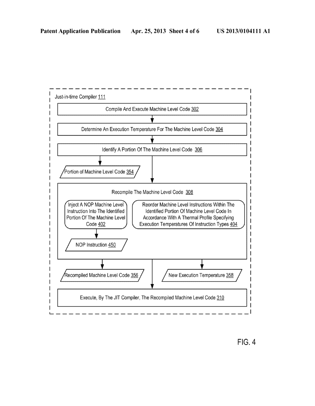 REAL-TIME TEMPERATURE SENSITIVE MACHINE LEVEL CODE COMPILATION AND     EXECUTION - diagram, schematic, and image 05