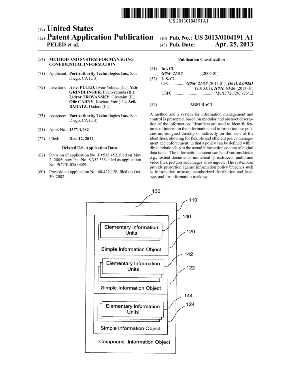 METHOD AND SYSTEM FOR MANAGING CONFIDENTIAL INFORMATION - diagram, schematic, and image 01