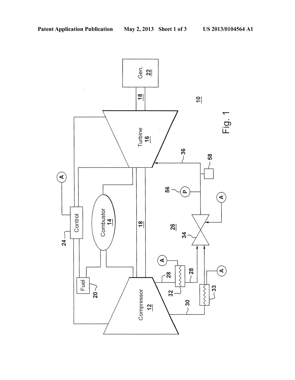 ACTIVE CLEARANCE CONTROL SYSTEM AND METHOD FOR GAS TURBINE - diagram, schematic, and image 02