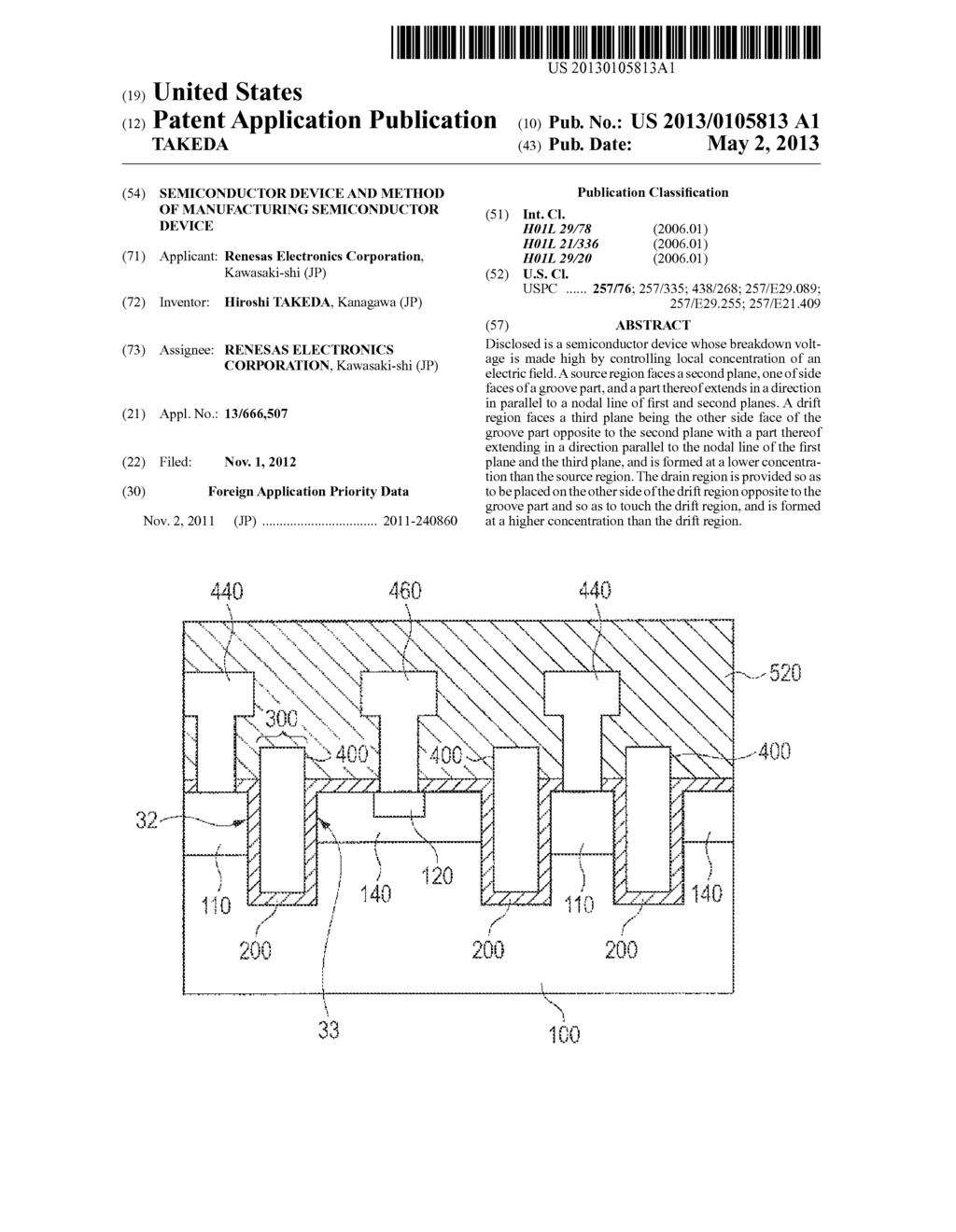 SEMICONDUCTOR DEVICE AND METHOD OF MANUFACTURING SEMICONDUCTOR DEVICE - diagram, schematic, and image 01