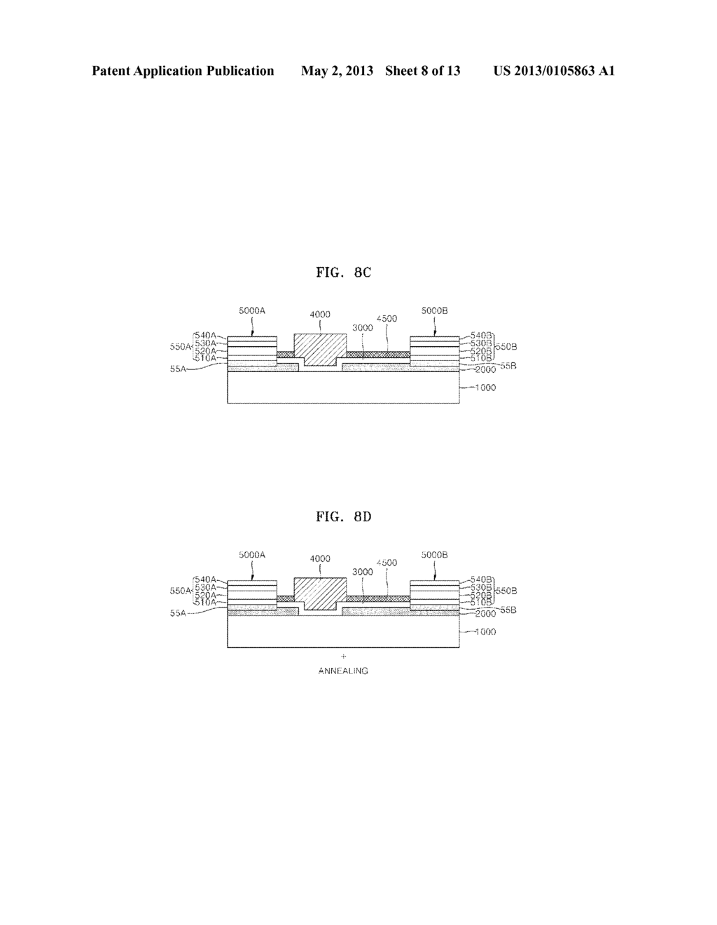 ELECTRODE STRUCTURES, GALLIUM NITRIDE BASED SEMICONDUCTOR DEVICES     INCLUDING THE SAME AND METHODS OF MANUFACTURING THE SAME - diagram, schematic, and image 09