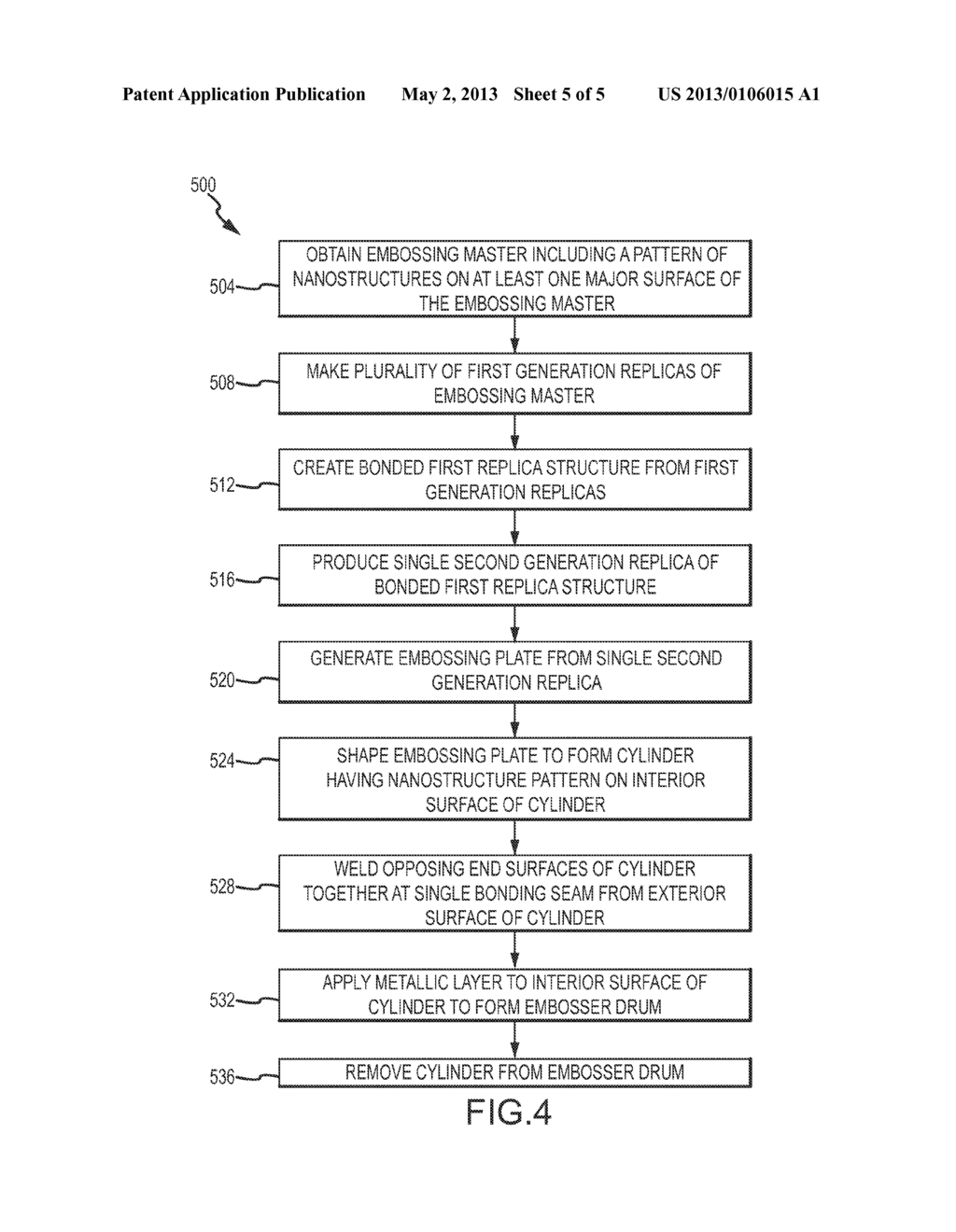 METHODS FOR MANUFACTURING AN EMBOSSER DRUM FOR USE IN PRE-FORMATTING     OPTICAL TAPE MEDIA - diagram, schematic, and image 06