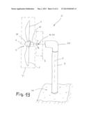 WIND POWER INSTALLATION AND METHOD FOR ADJUSTING THE ROTOR ROTATION AXIS diagram and image