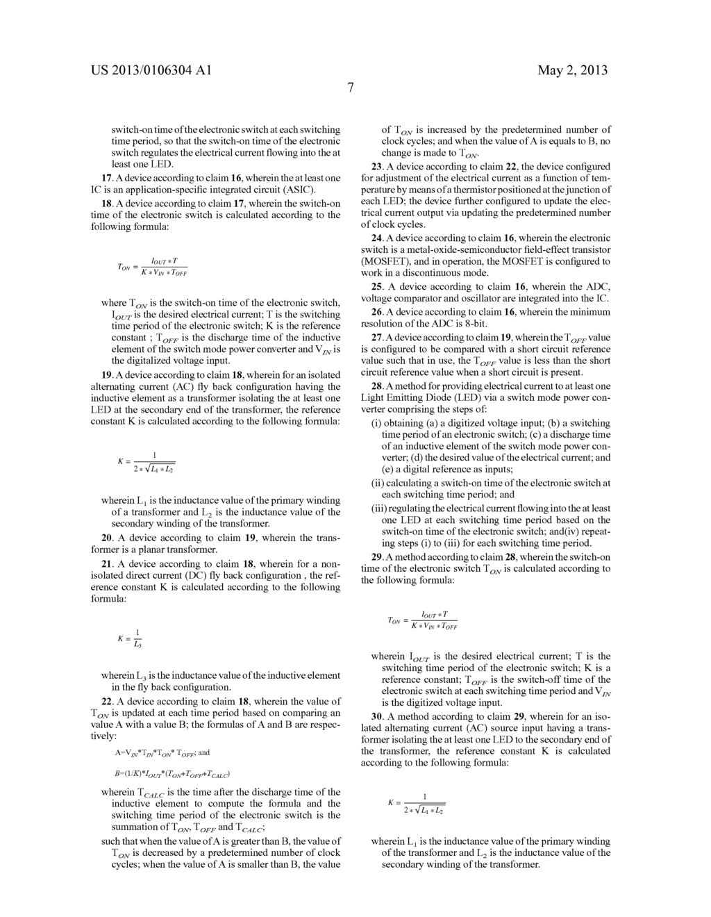 DEVICE AND METHOD FOR DRIVING LEDS - diagram, schematic, and image 13