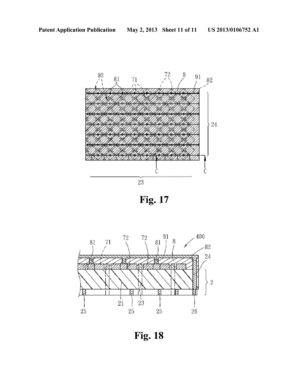 DOUBLE-LAYERED CAPACITIVE TOUCH PANEL AND METHOD FOR MANUFACTURING A     DOUBLE-LAYERED CAPACITIVE TOUCH PANEL - diagram, schematic, and image 12