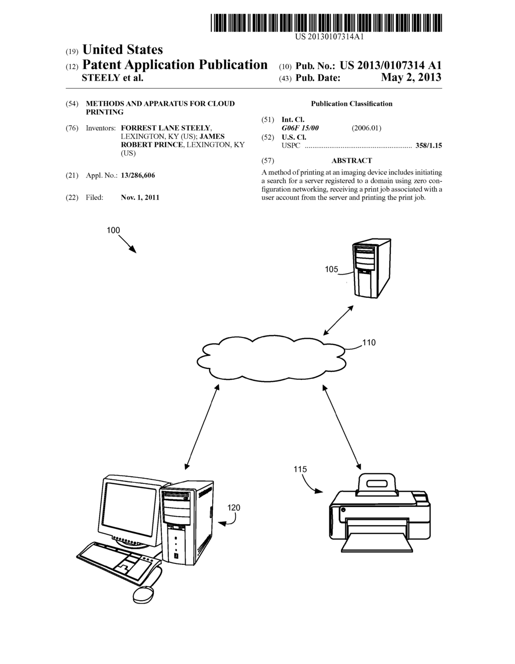 METHODS AND APPARATUS FOR CLOUD PRINTING - diagram, schematic, and image 01