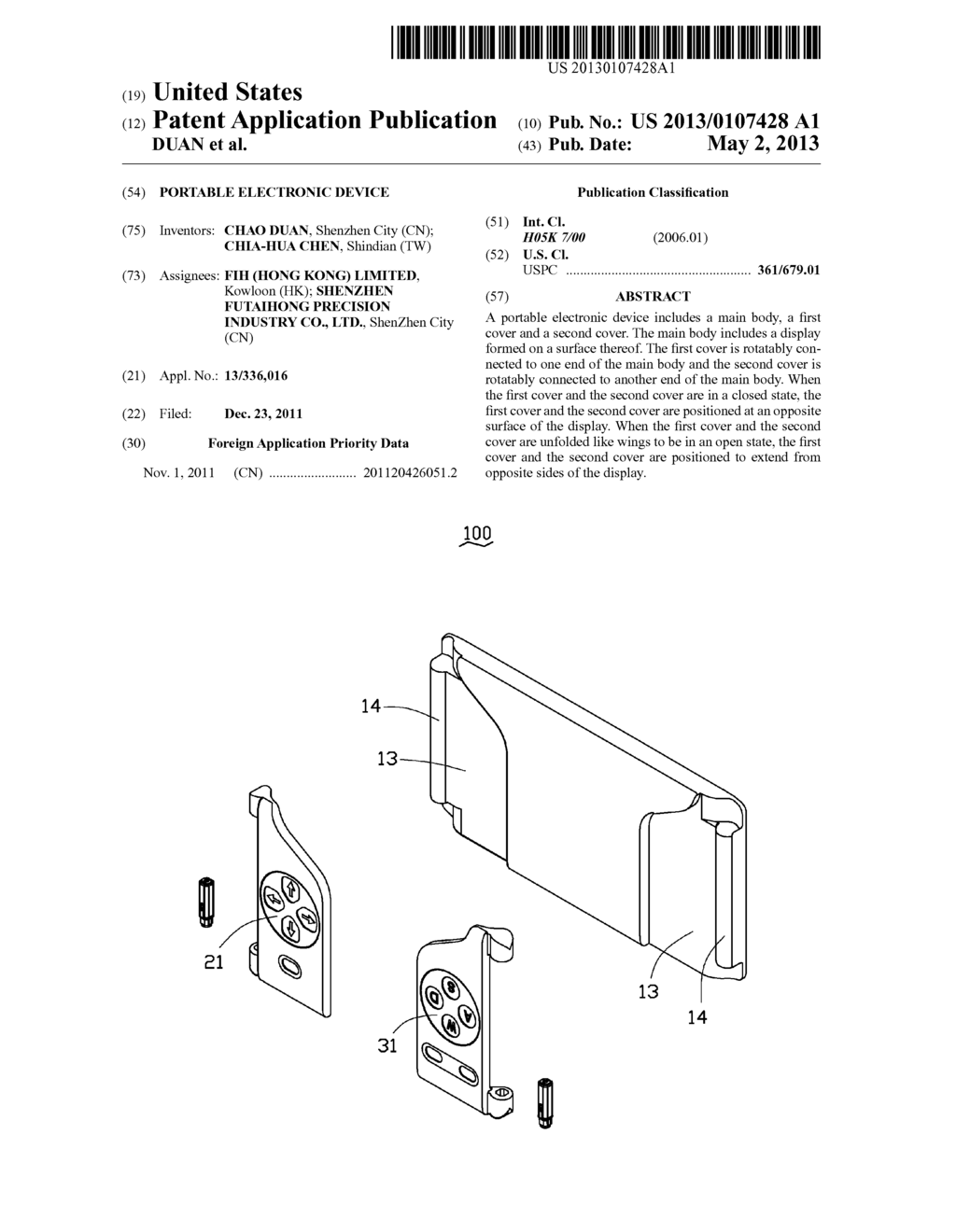 PORTABLE ELECTRONIC DEVICE - diagram, schematic, and image 01