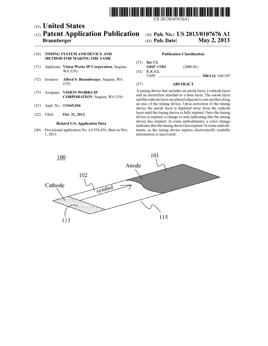 TIMING SYSTEM AND DEVICE AND METHOD FOR MAKING THE SAME - diagram, schematic, and image 01