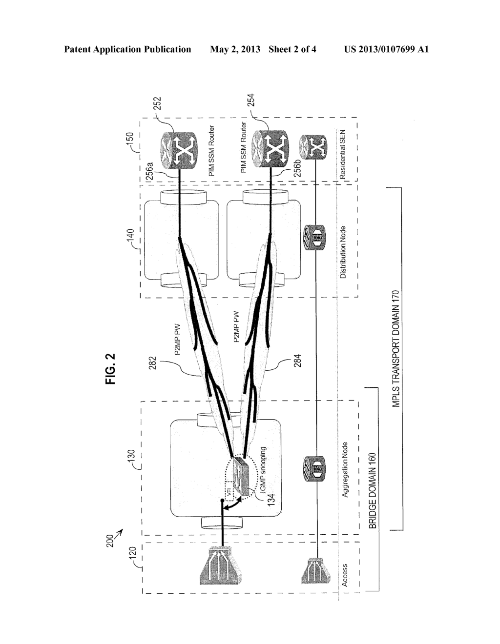 MULTICAST-ONLY FAST RE-ROUTE PROCESSING FOR POINT-TO-MULTIPOINT PSEUDOWIRE - diagram, schematic, and image 03