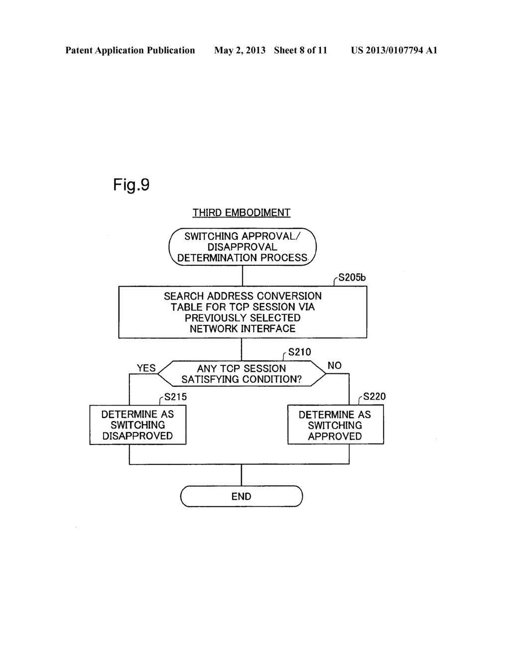 NETWORK COMMUNICATION DEVICE AND METHOD OF SELECTING ACTIVE NETWORK     INTERFACE - diagram, schematic, and image 09