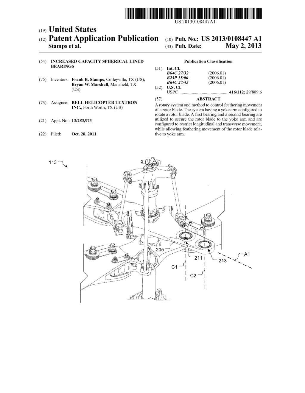 Increased Capacity Spherical Lined Bearings - diagram, schematic, and image 01