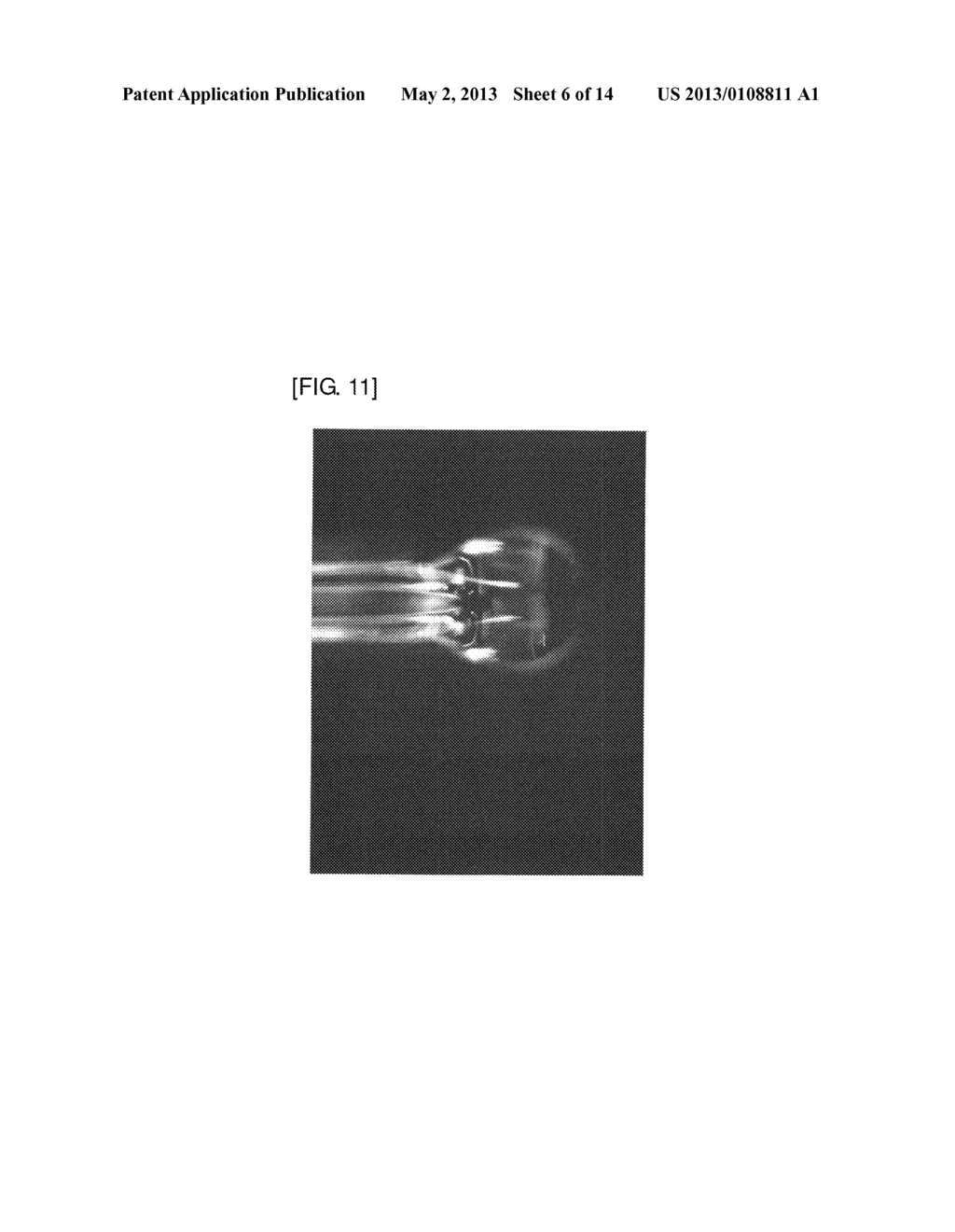 METHOD FOR PRODUCING PHOSPHOR-ENCAPSULATING CAPILLARY TUBE,     PHOSPHOR-ENCAPSULATING CAPILLARY TUBE, WAVELENGTH-CONVERTING MEMBER, AND     METHOD FOR PRODUCING WAVELENGTH-CONVERTING MEMBER - diagram, schematic, and image 07