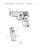 MAGAZINE FOR SIMULATED TETHERLESS PISTOLS WITH LOCKBACK diagram and image