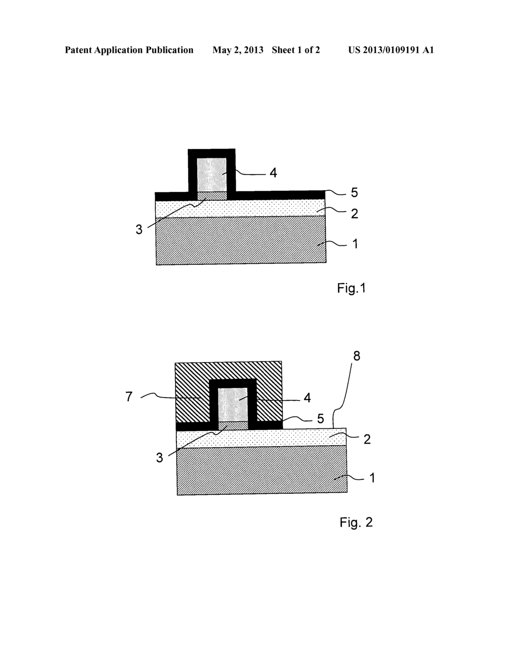 METHOD TO PREPARE SEMI-CONDUCTOR DEVICE COMPRISING A SELECTIVE ETCHING OF     A SILICIUM-GERMANIUM LAYER - diagram, schematic, and image 02