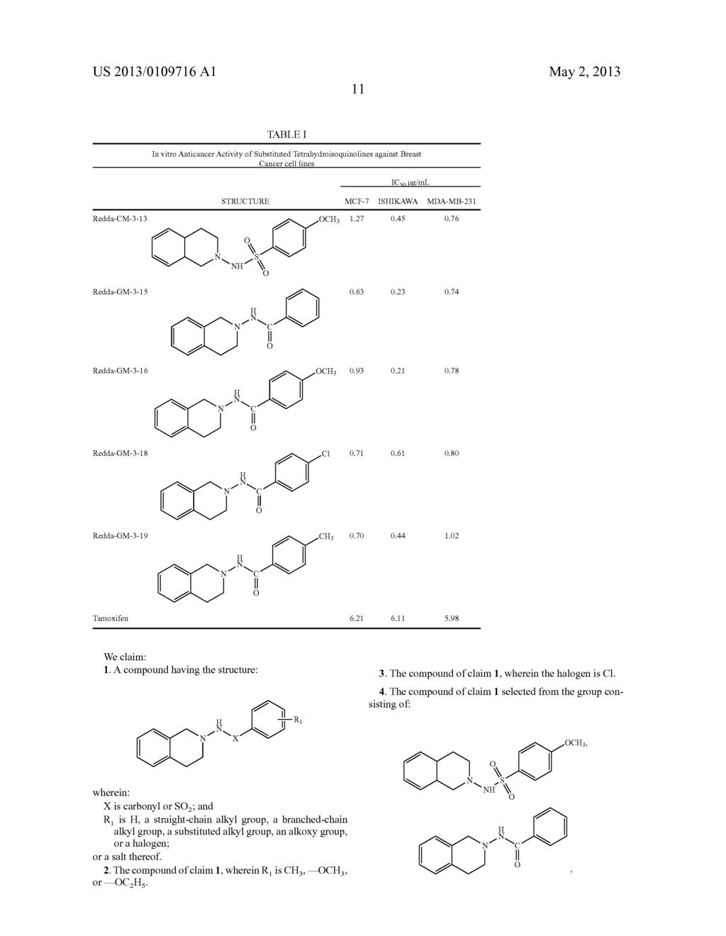 N-AMINOTETRAHYDROISOQUINOLINES AS ANTI-CANCER AGENTS - diagram, schematic, and image 16