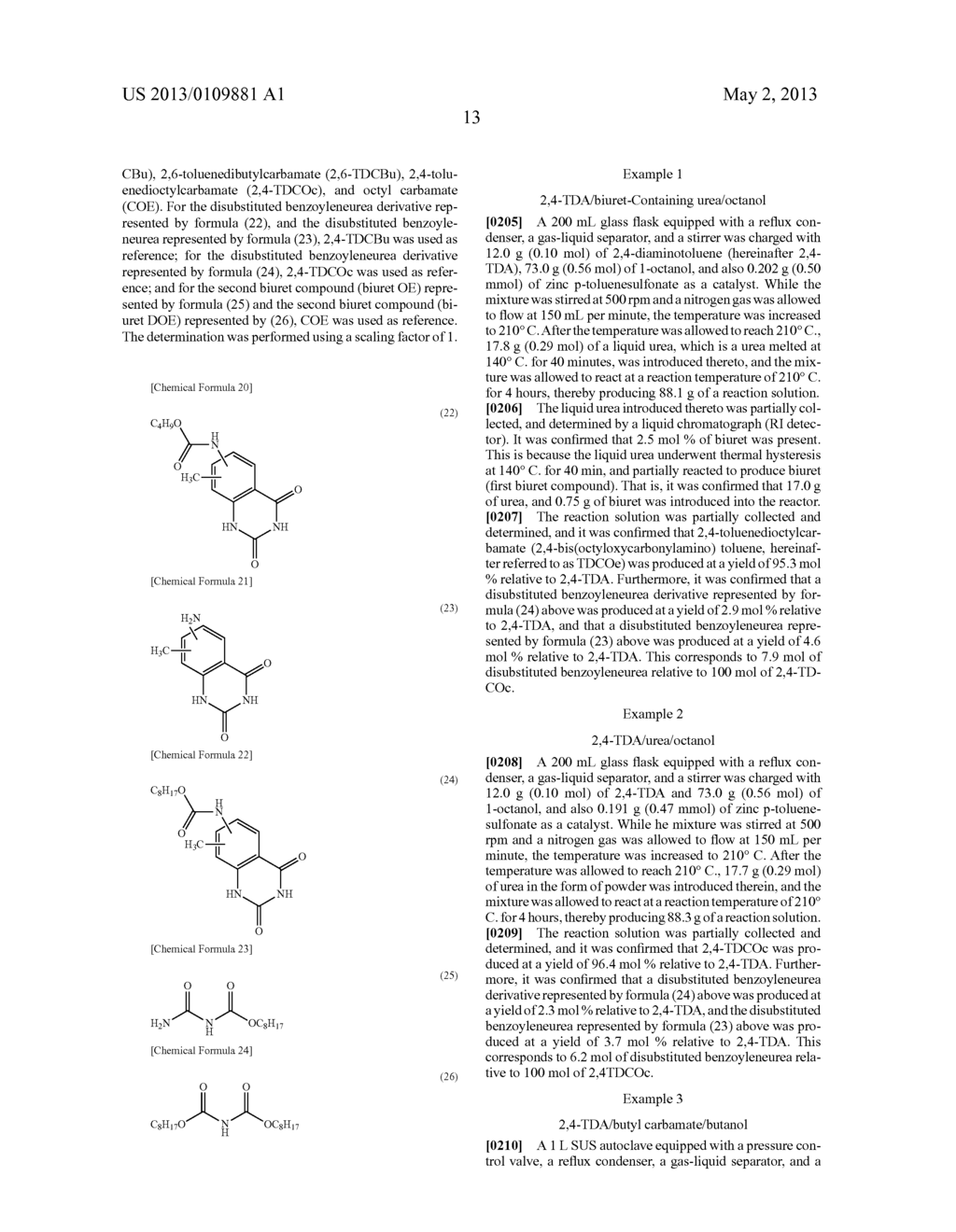 METHOD FOR PRODUCING TOLUENEDICARBAMATE, METHOD FOR PRODUCING     TOLUENEDIISOCYANATE, AND TOLUENEDICARBAMATE - diagram, schematic, and image 15