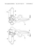 DOUBLE BARREL SYRINGE AND HANDLES FOR USE WITH DOUBLE BARREL SYRINGES diagram and image