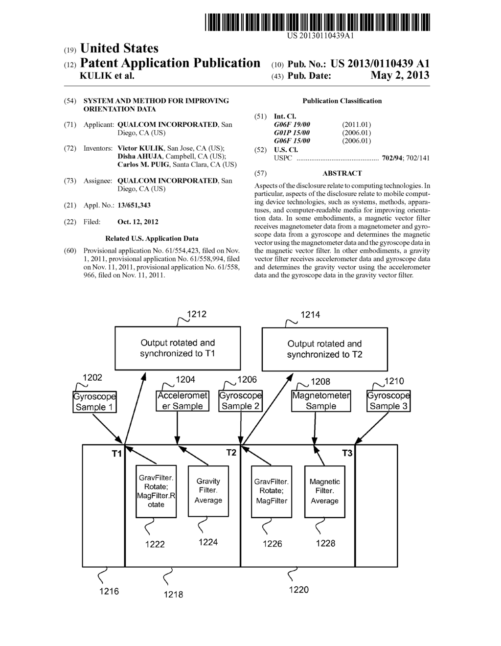 SYSTEM AND METHOD FOR IMPROVING ORIENTATION DATA - diagram, schematic, and image 01