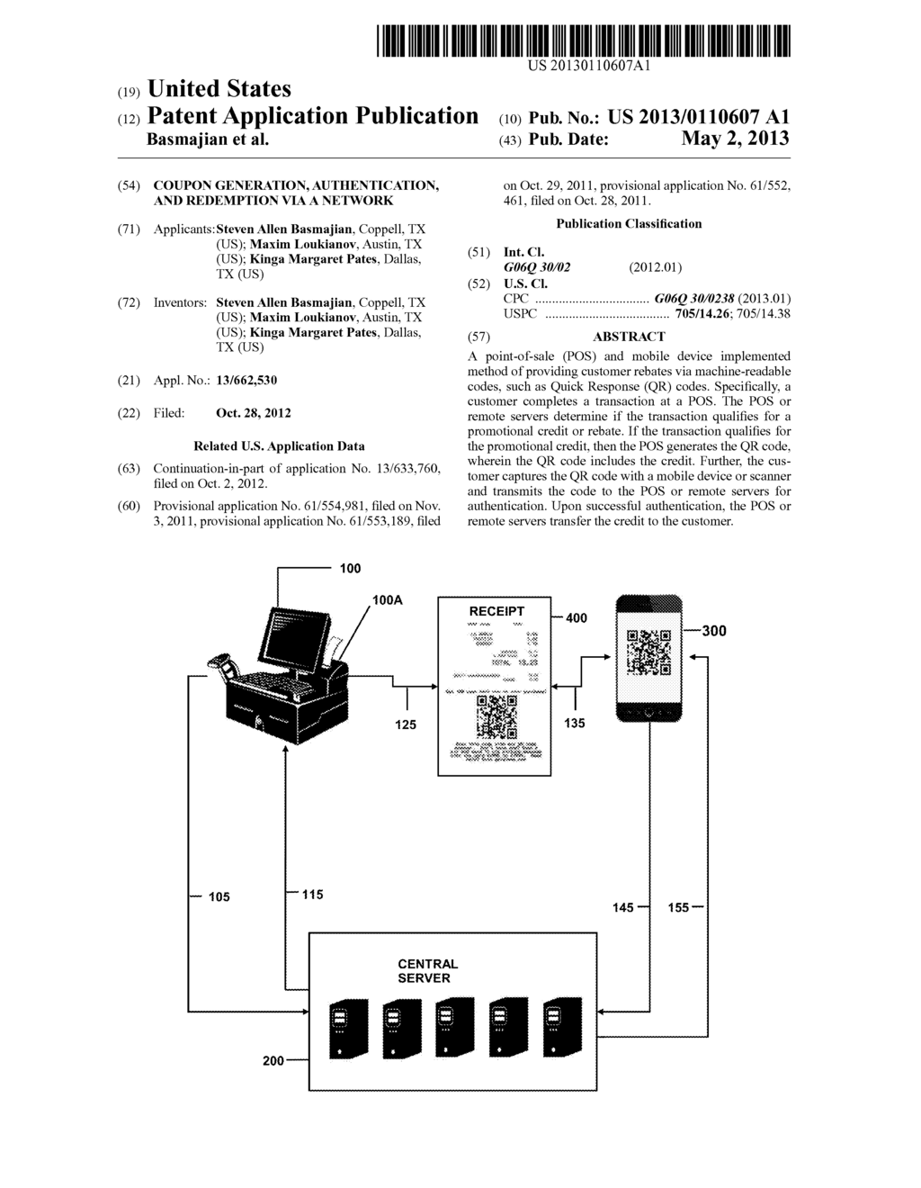 COUPON GENERATION, AUTHENTICATION, AND REDEMPTION VIA A NETWORK - diagram, schematic, and image 01