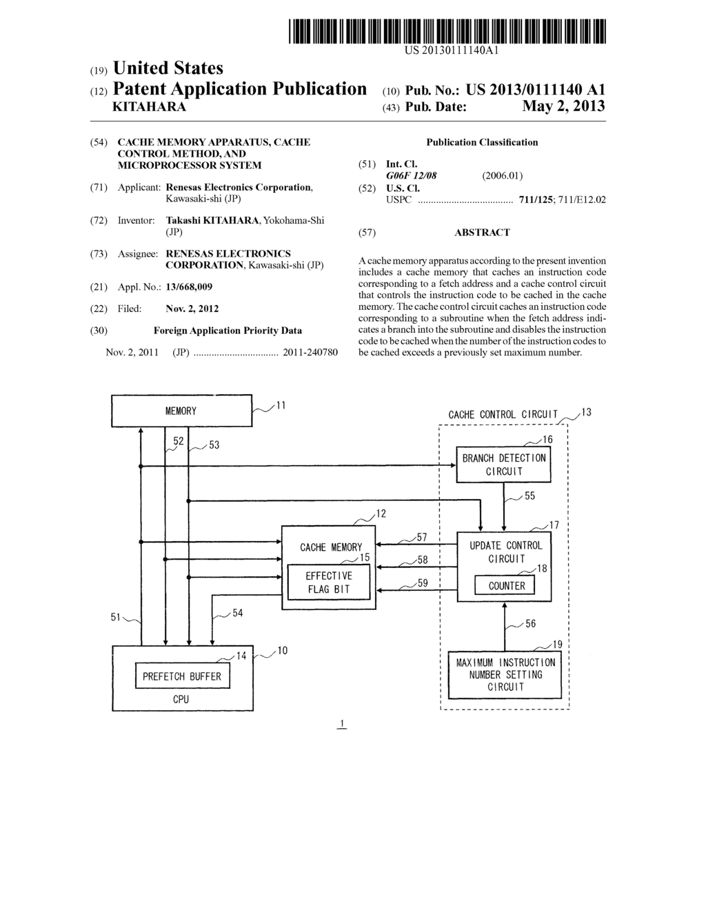 CACHE MEMORY APPARATUS, CACHE CONTROL METHOD, AND MICROPROCESSOR SYSTEM - diagram, schematic, and image 01