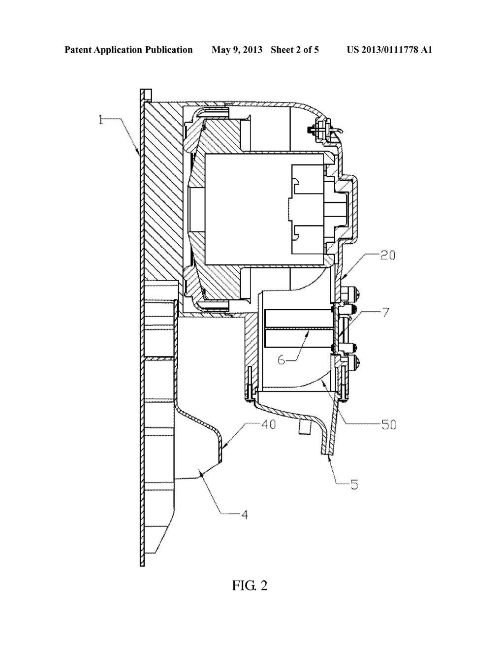 AIR INLET AND OUTLET DEVICE OF HAND DRYER - diagram, schematic, and image 03