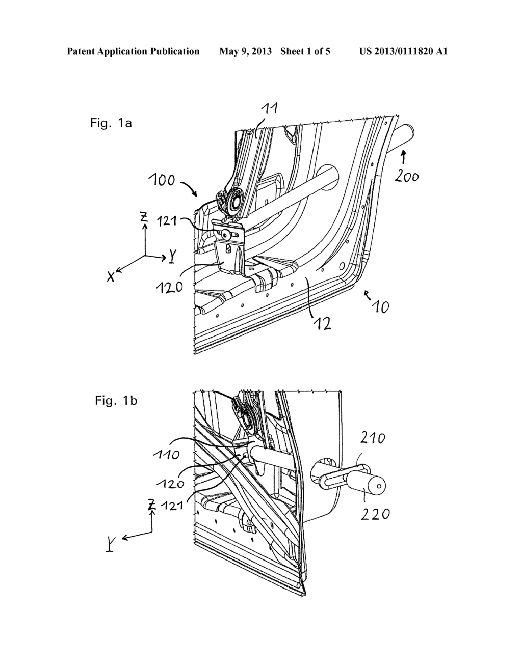 DEVICE FOR ADJUSTING AND LOCKING THE POSITION OF A GUIDE RAIL FOR A     MOVABLE WINDOWPANE IN A VEHICLE DOOR - diagram, schematic, and image 02