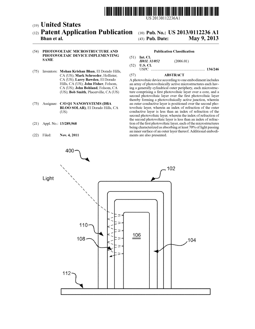 PHOTOVOLTAIC MICROSTRUCTURE AND PHOTOVOLTAIC DEVICE IMPLEMENTING SAME - diagram, schematic, and image 01