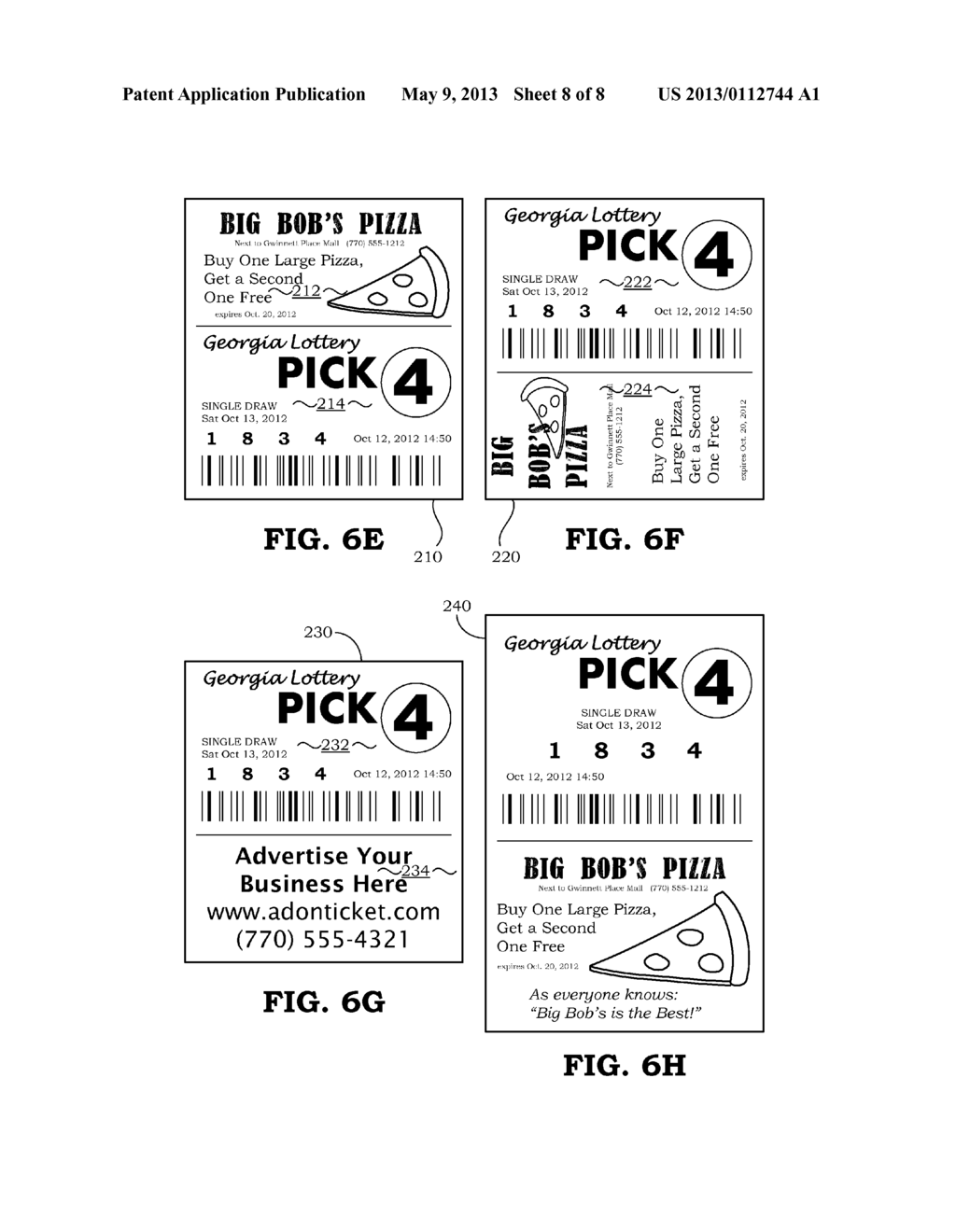 System for Printing Advertisements on a Ticket - diagram, schematic, and image 09