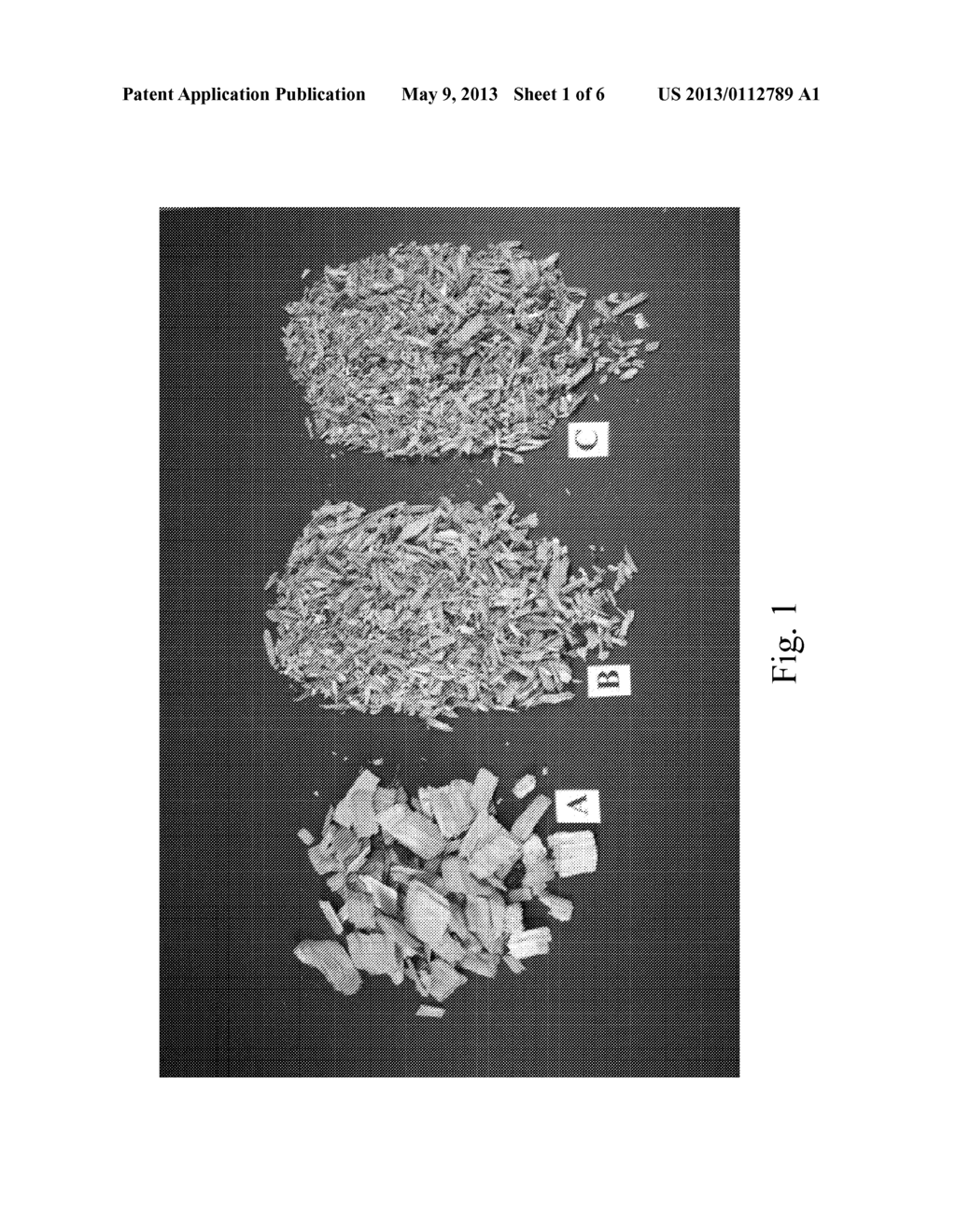 COMMINUTION PROCESS TO PRODUCE PRECISION WOOD PARTICLES OF UNIFORM SIZE     AND SHAPE WITH DISRUPTED GRAIN STRUCTURE FROM WOOD CHIPS - diagram, schematic, and image 02