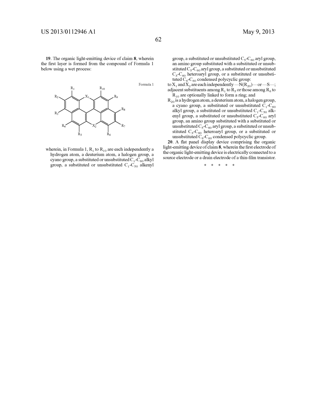 NOVEL HETEROCYCLIC COMPOUND AND ORGANIC LIGHT-EMITTING DEVICE INCLUDING     THE SAME - diagram, schematic, and image 65