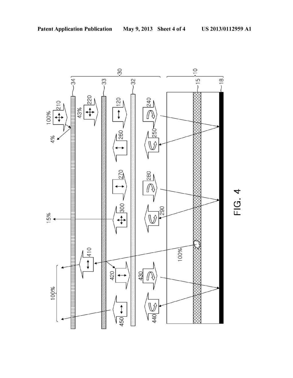 LUMINANCE-ENHANCING POLARISING PLATE FOR AN ORGANIC LIGHT-EMITTING ELEMENT - diagram, schematic, and image 05