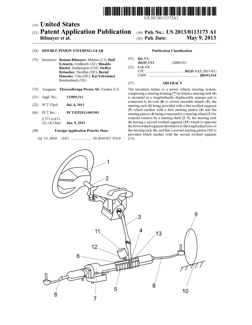 DOUBLE PINION STEERING GEAR - diagram, schematic, and image 01