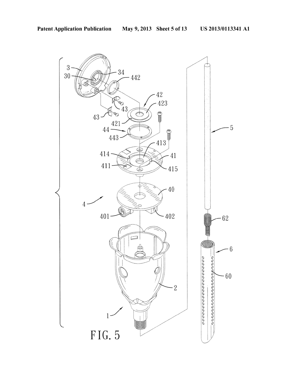 ULTRASONIC OSCILLATING DEVICE WITH A DETACHABLE ULTRASONIC OSCILLATING     ASSEMBLY - diagram, schematic, and image 06