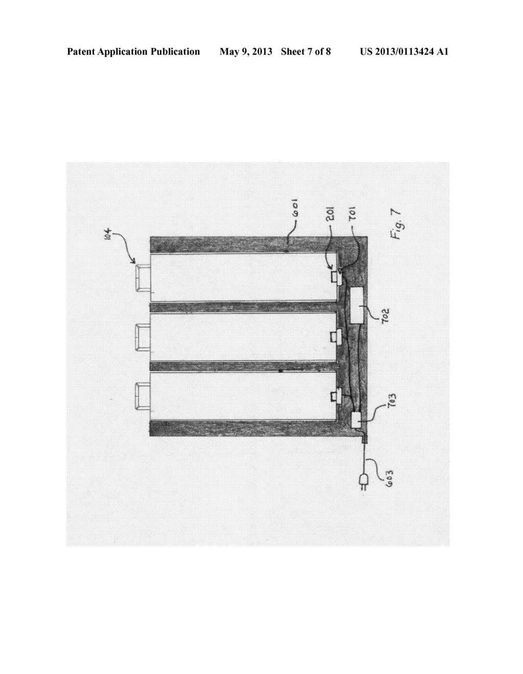 Temperature-controlled external battery charger and standardized,     manually-changable modular battery system for electric-powered vehicles     and craft - diagram, schematic, and image 08