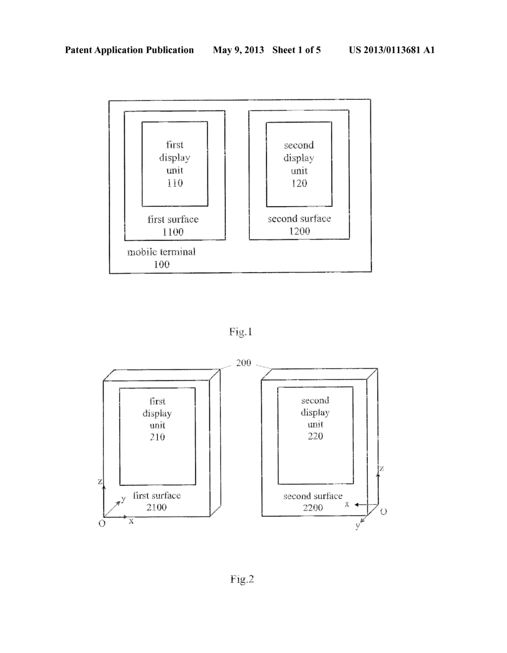 Mobile Terminal and Display Method Therefor - diagram, schematic, and image 02