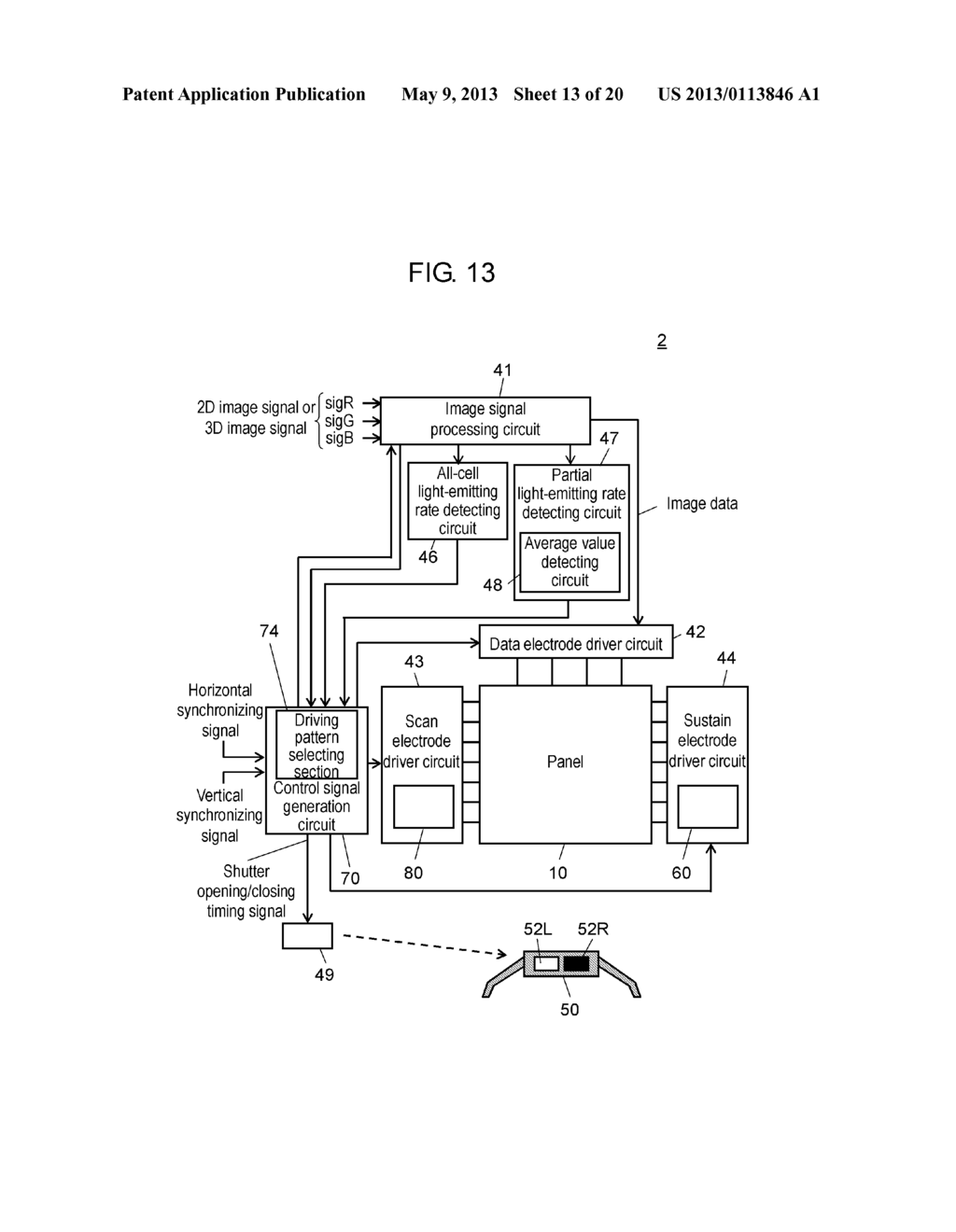 PLASMA DISPLAY DEVICE, PLASMA DISPLAY SYSTEM, AND METHOD OF DRIVING A     PLASMA DISPLAY PANEL - diagram, schematic, and image 14