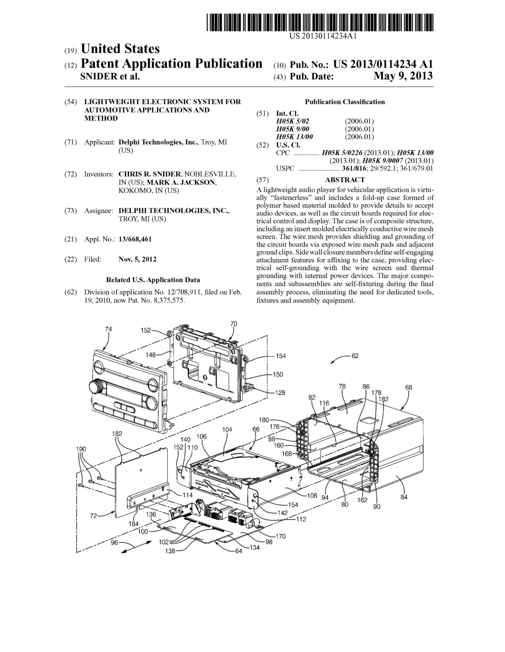 LIGHTWEIGHT ELECTRONIC SYSTEM FOR AUTOMOTIVE APPLICATIONS AND METHOD - diagram, schematic, and image 01
