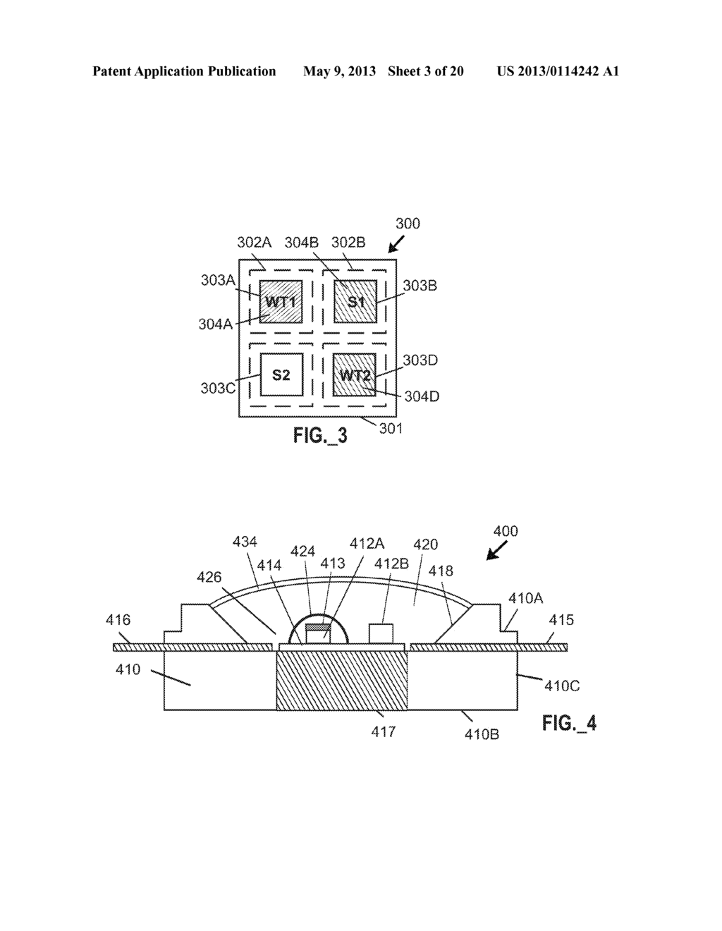 SOLID STATE LIGHTING DEVICE INCLUDING MULTIPLE WAVELENGTH CONVERSION     MATERIALS - diagram, schematic, and image 04