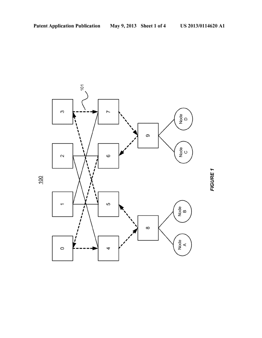 SYSTEM AND METHOD FOR PROVIDING DEADLOCK FREE ROUTING BETWEEN SWITCHES IN     A FAT-TREE TOPOLOGY - diagram, schematic, and image 02