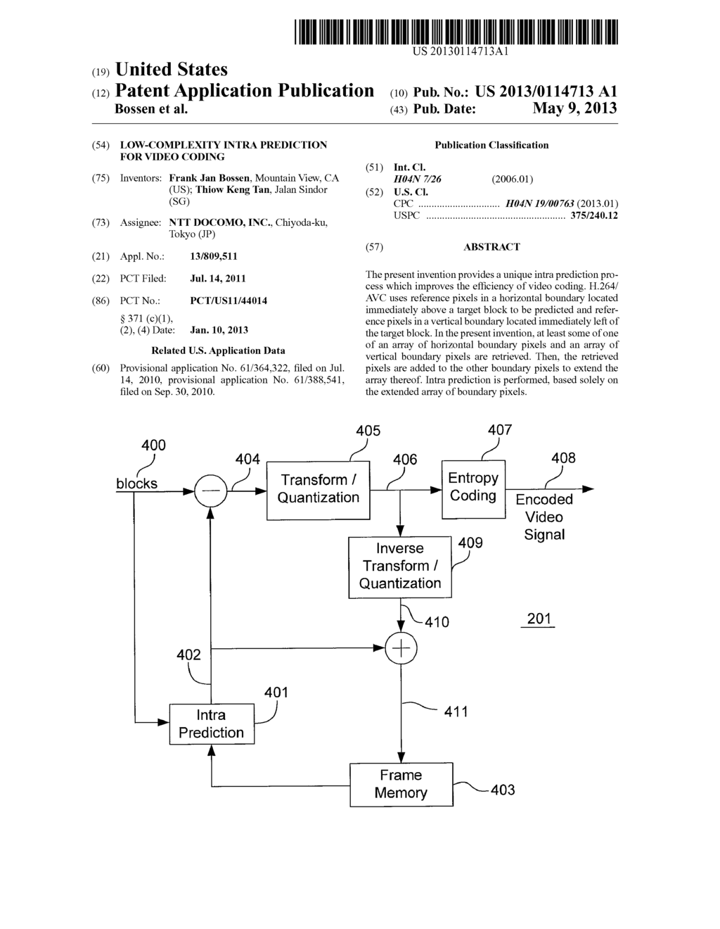 LOW-COMPLEXITY INTRA PREDICTION FOR VIDEO CODING - diagram, schematic, and image 01