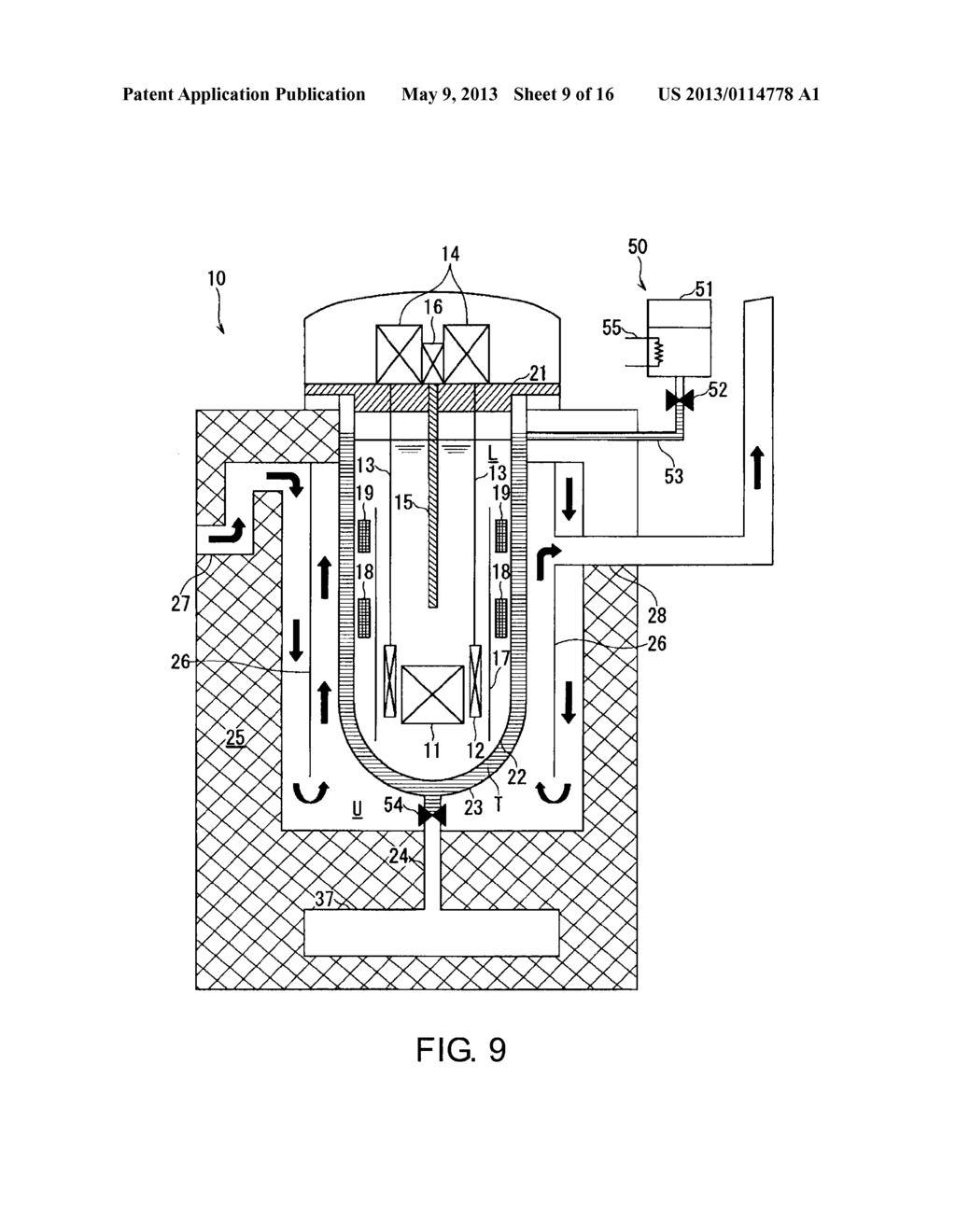 LIQUID METAL COOLED NUCLEAR REACTOR AND HEAT REMOVAL METHOD FOR THE SAME - diagram, schematic, and image 10