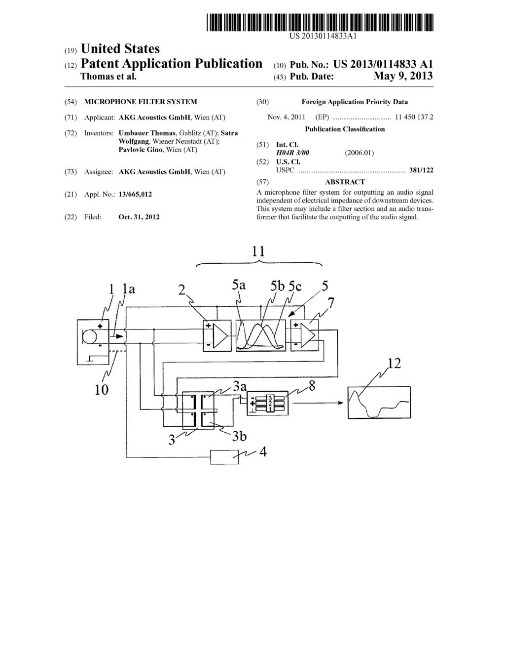 MICROPHONE FILTER SYSTEM - diagram, schematic, and image 01