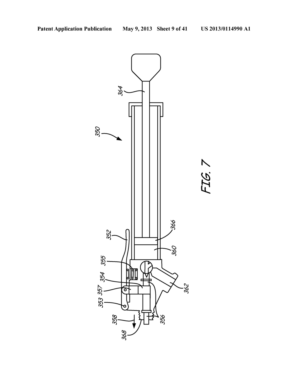 INTERNAL FEED PAINTING DEVICE WITH CONSTANT FORCE DRIVE MECHANISM - diagram, schematic, and image 10